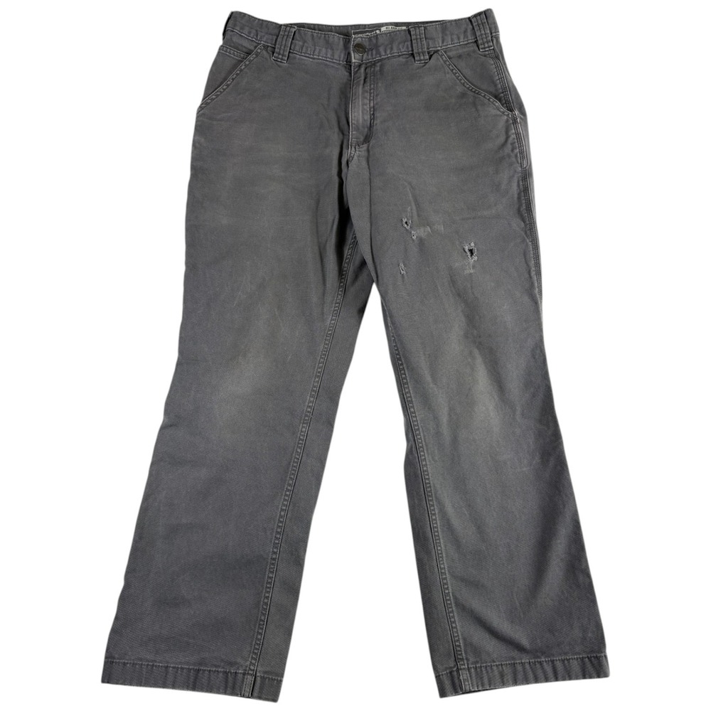 Carhartt Relaxed Fit Workwear Pants Mens 34x30 Gray‎ Straight Leg Everyday Wear